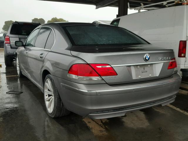 WBAHN83567DT67608 - 2007 BMW 750 SILVER photo 3