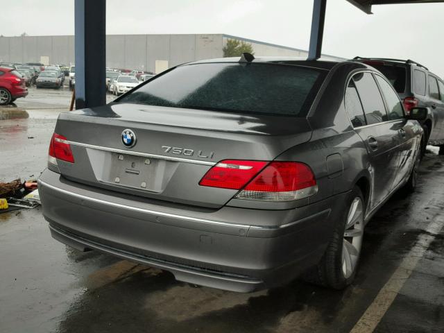 WBAHN83567DT67608 - 2007 BMW 750 SILVER photo 4