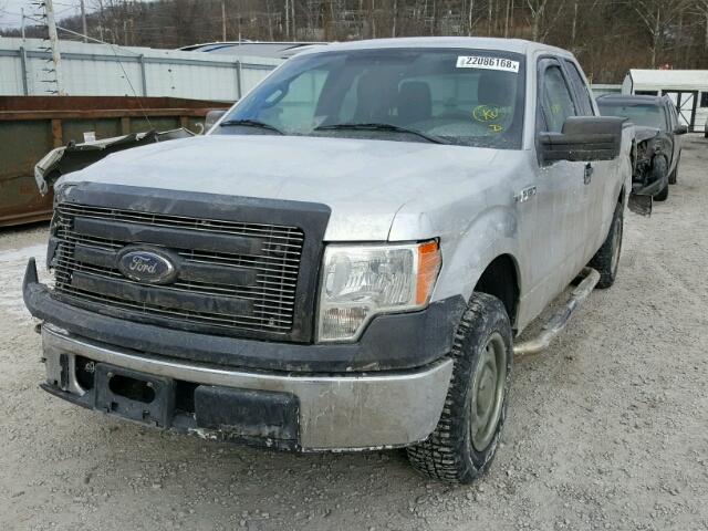 1FTEX1CW0AFD23874 - 2010 FORD F150 SUPER SILVER photo 2