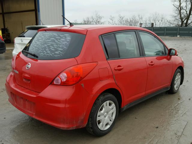 3N1BC1CP0CK809495 - 2012 NISSAN VERSA S RED photo 4