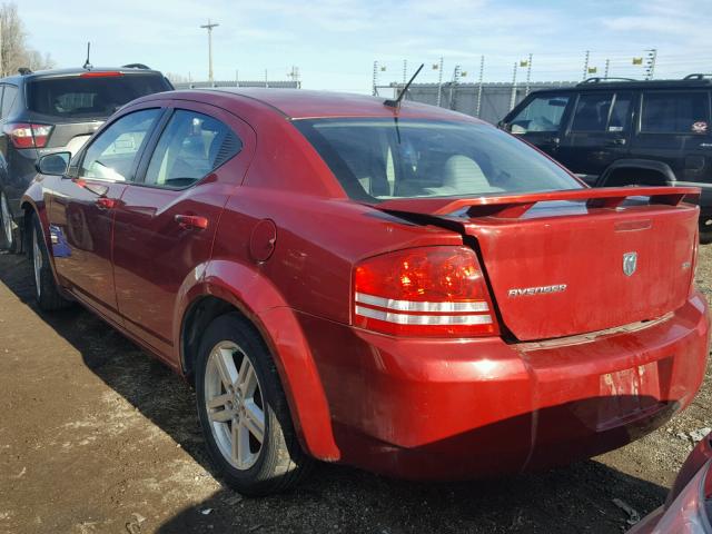 1B3LC56K38N222557 - 2008 DODGE AVENGER SX RED photo 3