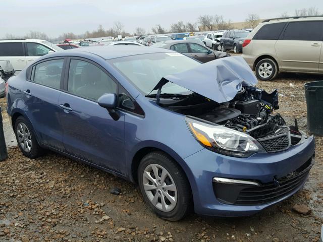 KNADM4A38G6548208 - 2016 KIA RIO LX BLUE photo 1