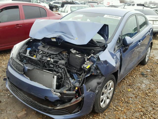 KNADM4A38G6548208 - 2016 KIA RIO LX Կապույտ լուսանկար 2