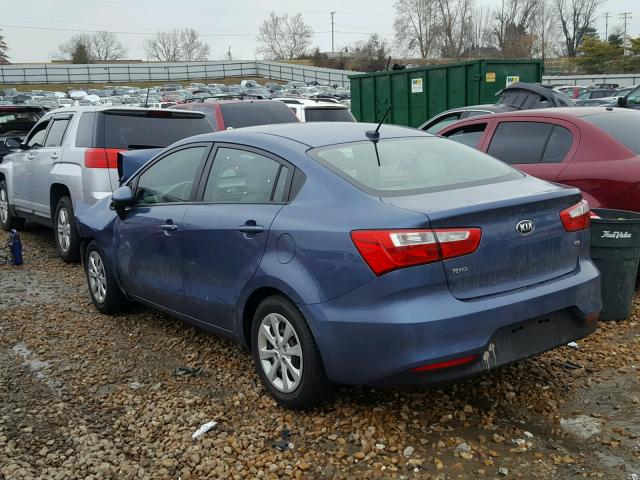 KNADM4A38G6548208 - 2016 KIA RIO LX BLUE photo 3