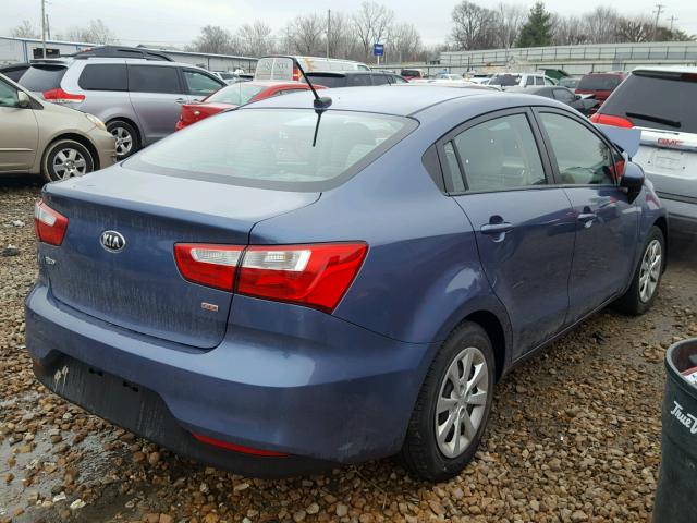 KNADM4A38G6548208 - 2016 KIA RIO LX BLUE photo 4