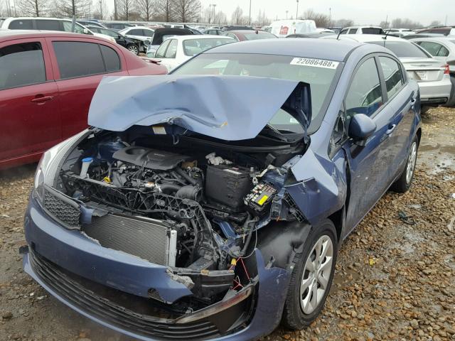 KNADM4A38G6548208 - 2016 KIA RIO LX Կապույտ լուսանկար 9