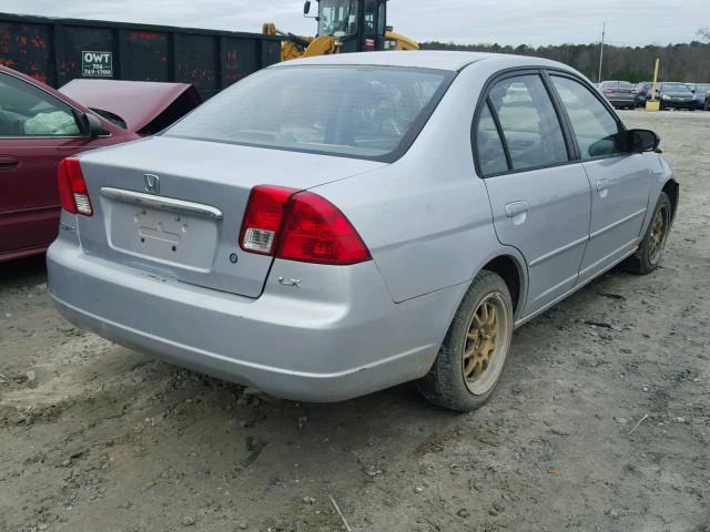 2HGES166X3H502291 - 2003 HONDA CIVIC LX SILVER photo 4