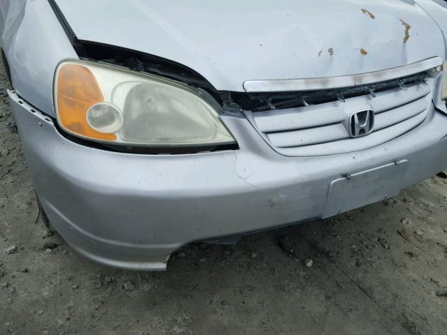 2HGES166X3H502291 - 2003 HONDA CIVIC LX SILVER photo 9