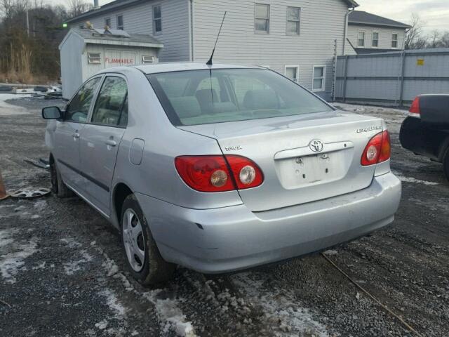 JTDBR32E770125368 - 2007 TOYOTA COROLLA CE SILVER photo 3