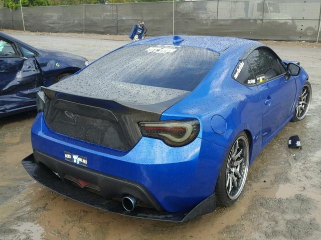 JF1ZCAC18F9601238 - 2015 SUBARU BRZ 2.0 LI BLUE photo 4