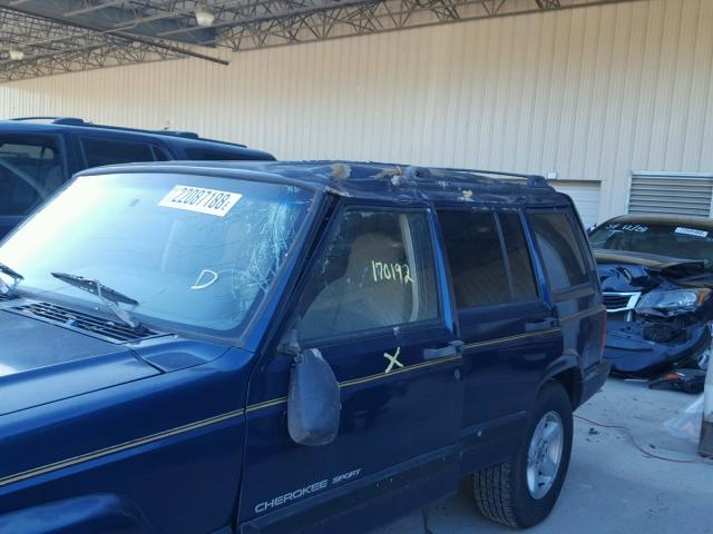 1J4FT48S9YL155701 - 2000 JEEP CHEROKEE S BLUE photo 9