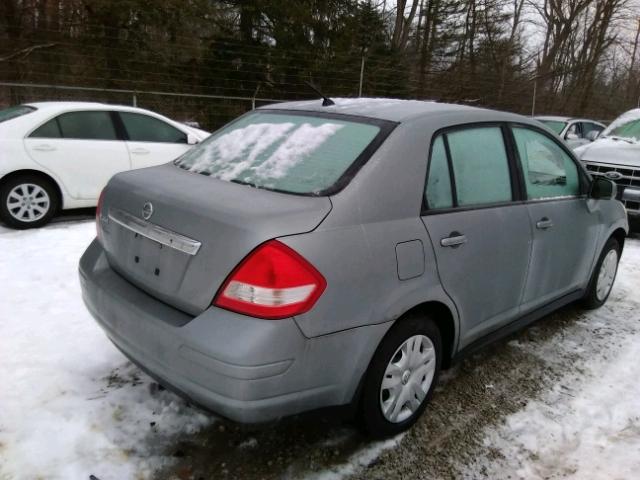 3N1BC1AP5AL369624 - 2010 NISSAN VERSA S GRAY photo 4