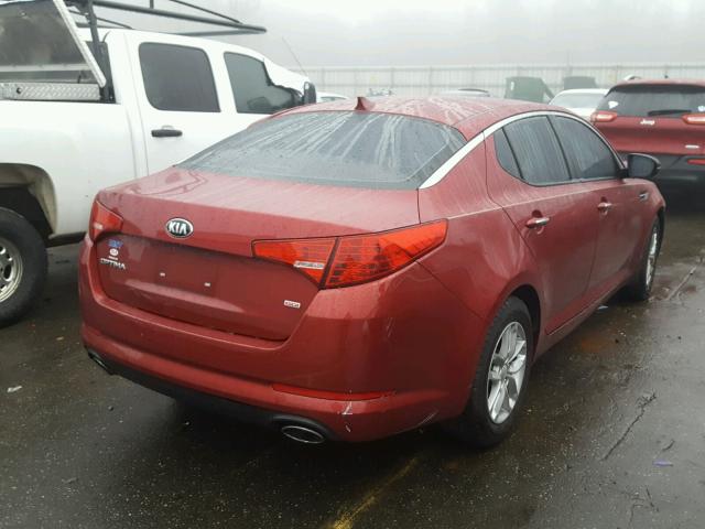 5XXGM4A71DG184715 - 2013 KIA OPTIMA LX RED photo 4