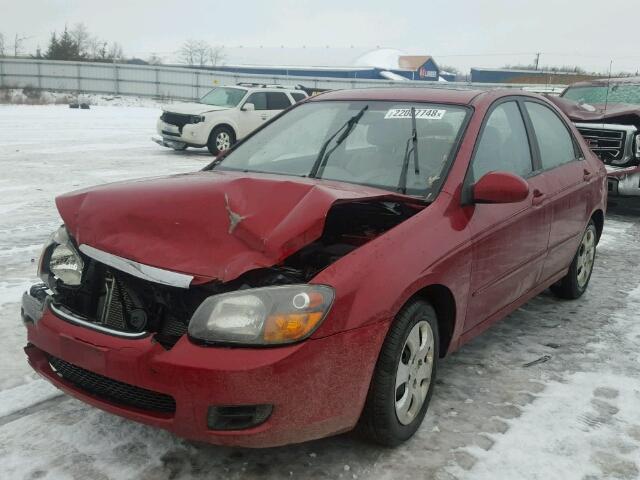 KNAFE221095655432 - 2009 KIA SPECTRA EX RED photo 2