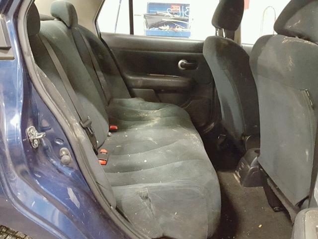 3N1BC1AP9AL357069 - 2010 NISSAN VERSA S BLUE photo 6