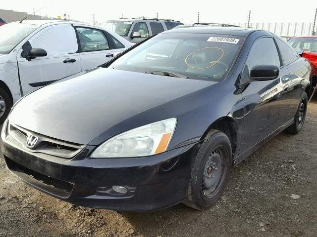 1HGCM72607A006320 - 2007 HONDA ACCORD EX BLACK photo 2