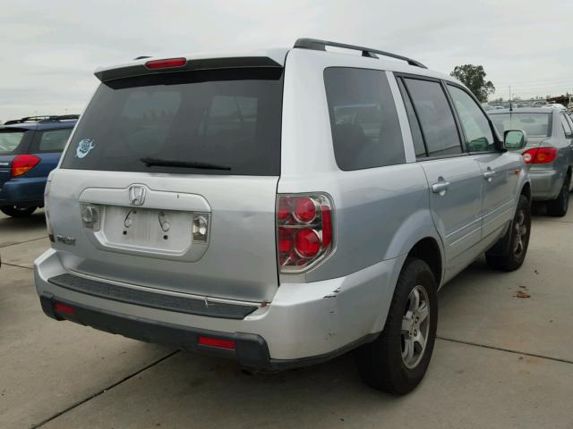 5FNYF28516B009748 - 2006 HONDA PILOT EX SILVER photo 4