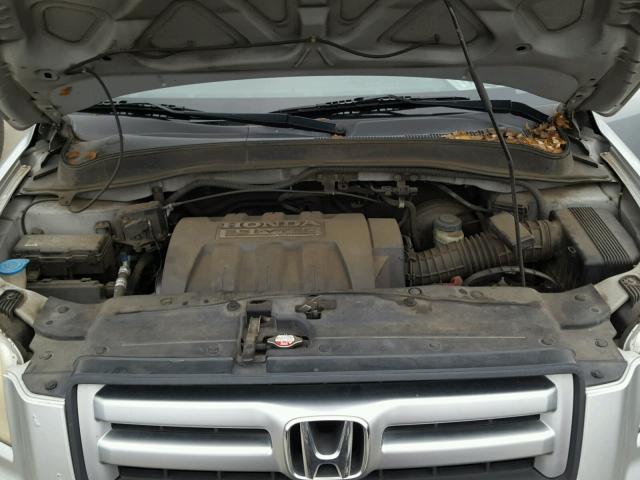 5FNYF28516B009748 - 2006 HONDA PILOT EX SILVER photo 7