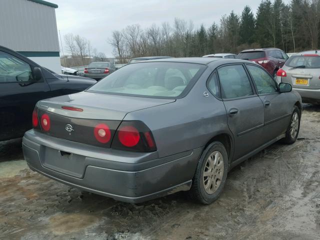 2G1WF52E949461619 - 2004 CHEVROLET IMPALA GRAY photo 4