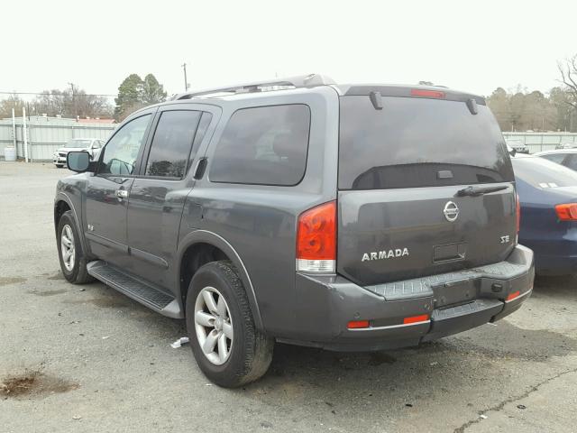 5N1AA08D78N614367 - 2008 NISSAN ARMADA SE CHARCOAL photo 3