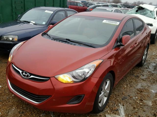 KMHDH4AE4BU110083 - 2011 HYUNDAI ELANTRA GL RED photo 2