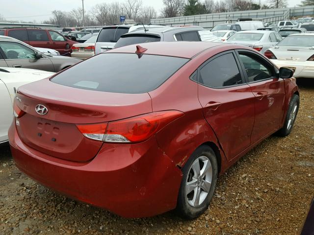 KMHDH4AE4BU110083 - 2011 HYUNDAI ELANTRA GL RED photo 9