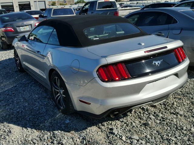 1FATP8UH6H5220335 - 2017 FORD MUSTANG SILVER photo 3