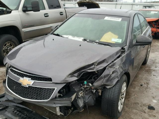 1G1PC5SH4B7117590 - 2011 CHEVROLET CRUZE LS GRAY photo 2