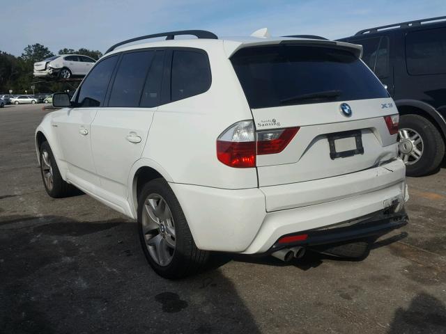 WBXPC93497WF05122 - 2007 BMW X3 3.0SI WHITE photo 3