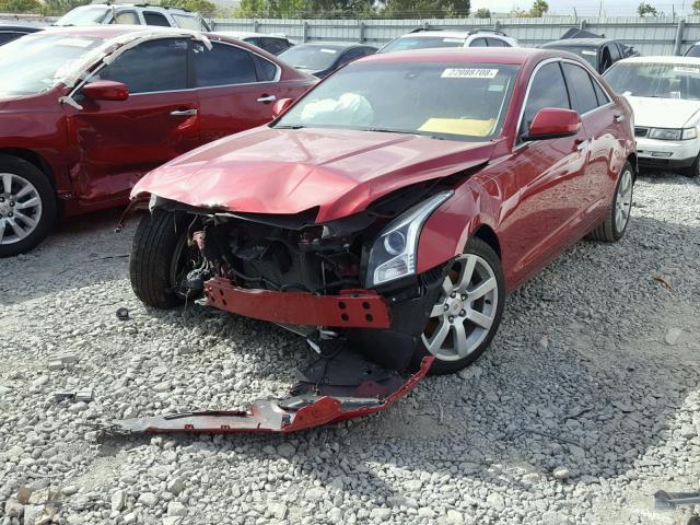 1G6AA5RAXD0130550 - 2013 CADILLAC ATS RED photo 2