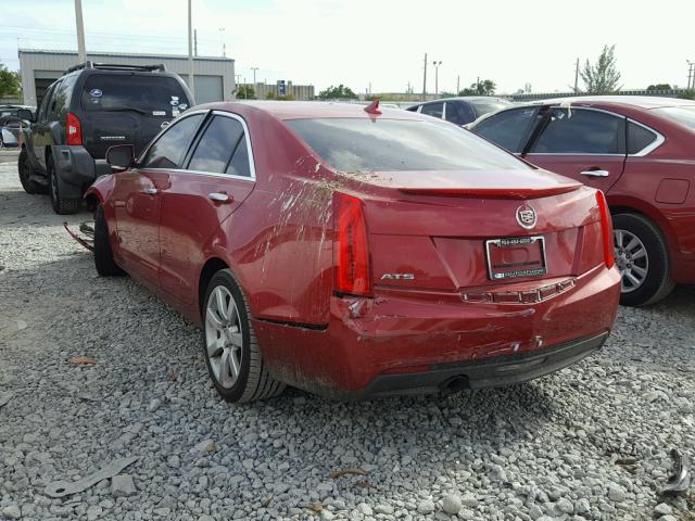 1G6AA5RAXD0130550 - 2013 CADILLAC ATS RED photo 3