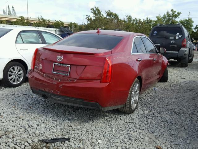 1G6AA5RAXD0130550 - 2013 CADILLAC ATS RED photo 4