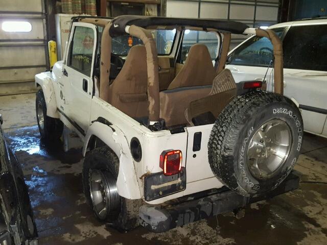 1J4FA59S8YP804178 - 2000 JEEP WRANGLER / WHITE photo 3