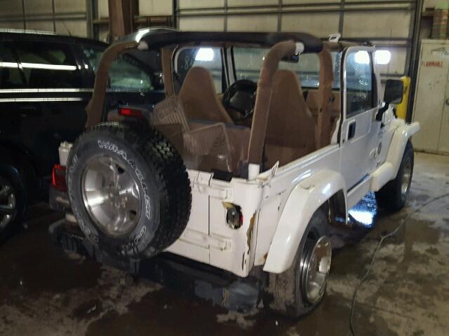 1J4FA59S8YP804178 - 2000 JEEP WRANGLER / WHITE photo 4