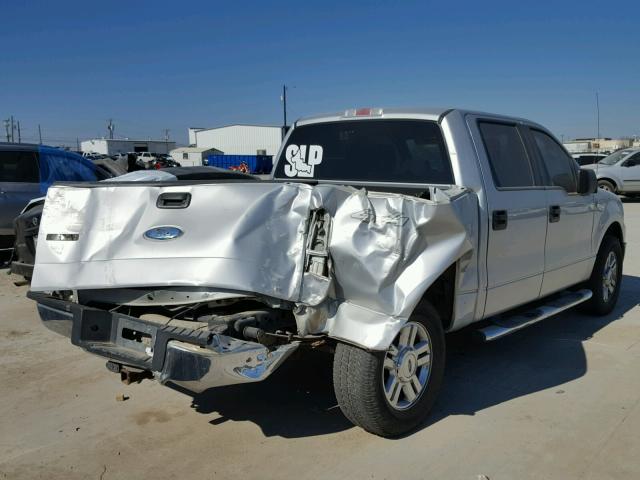 1FTPW14598FC07441 - 2008 FORD F150 SUPER SILVER photo 4