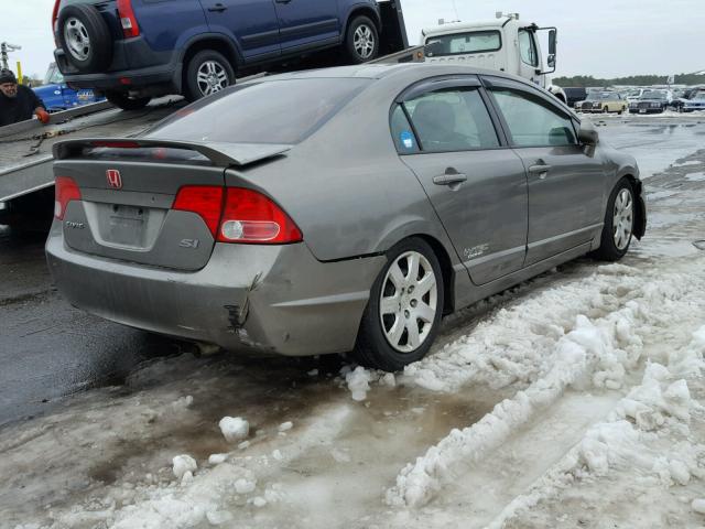 2HGFA15567H512029 - 2007 HONDA CIVIC LX GRAY photo 4