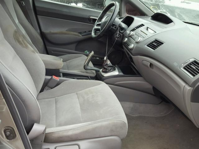 2HGFA15567H512029 - 2007 HONDA CIVIC LX GRAY photo 5