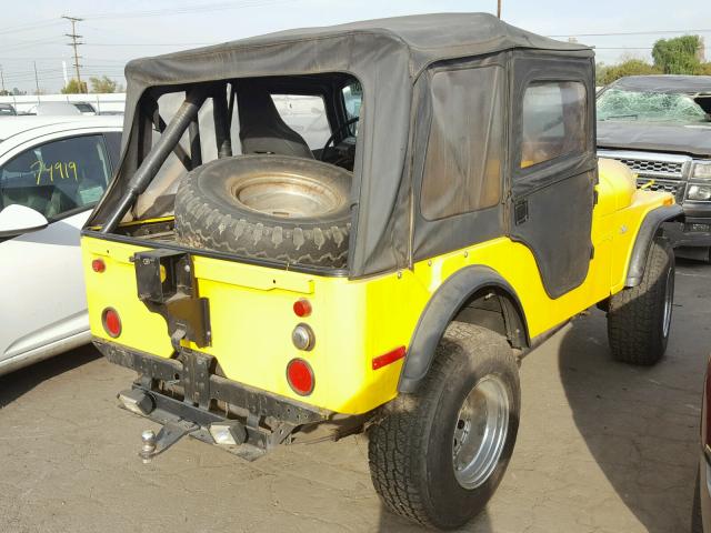 J3F835TH63371 - 1973 JEEP CJ5 YELLOW photo 4