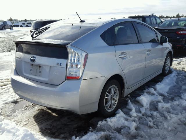 JTDKN3DU6B0263105 - 2011 TOYOTA PRIUS SILVER photo 4