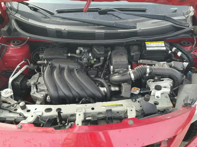 3N1CN7AP0EL856673 - 2014 NISSAN VERSA S RED photo 7