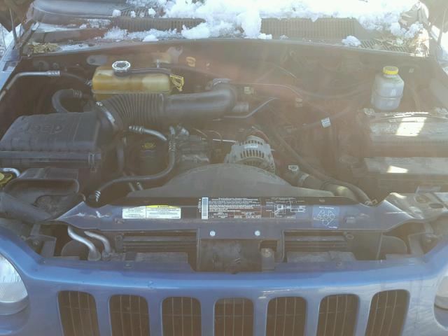 1J4GL48K14W152286 - 2004 JEEP LIBERTY SP BLUE photo 7