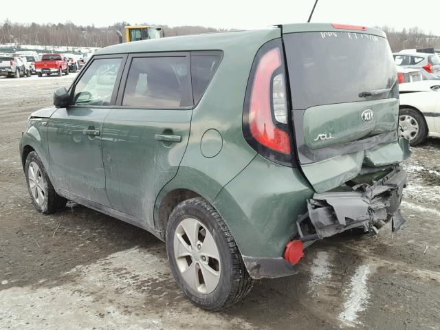 KNDJN2A25E7002021 - 2014 KIA SOUL GREEN photo 3