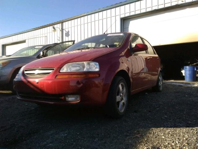 KL1TG56696B620660 - 2006 CHEVROLET AVEO LT RED photo 2