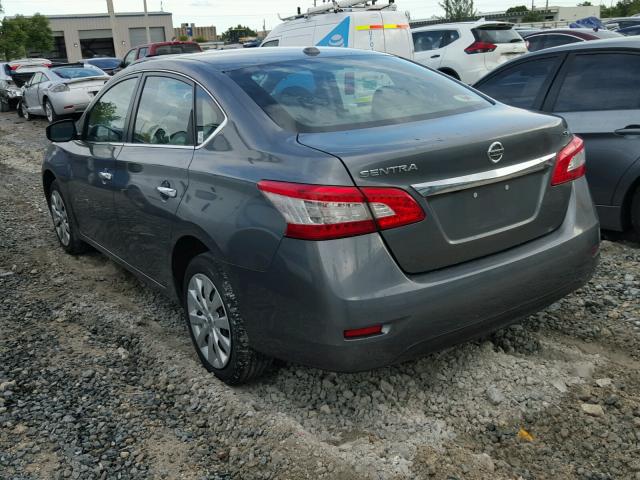 3N1AB7AP0FL652232 - 2015 NISSAN SENTRA S GRAY photo 3