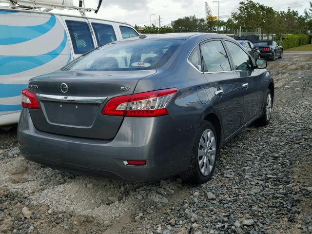 3N1AB7AP0FL652232 - 2015 NISSAN SENTRA S GRAY photo 4