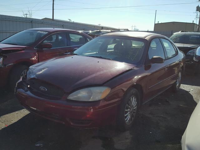 1FAFP53U95A280817 - 2005 FORD TAURUS SE RED photo 2