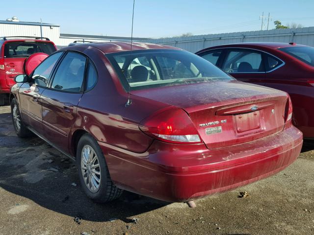 1FAFP53U95A280817 - 2005 FORD TAURUS SE RED photo 3