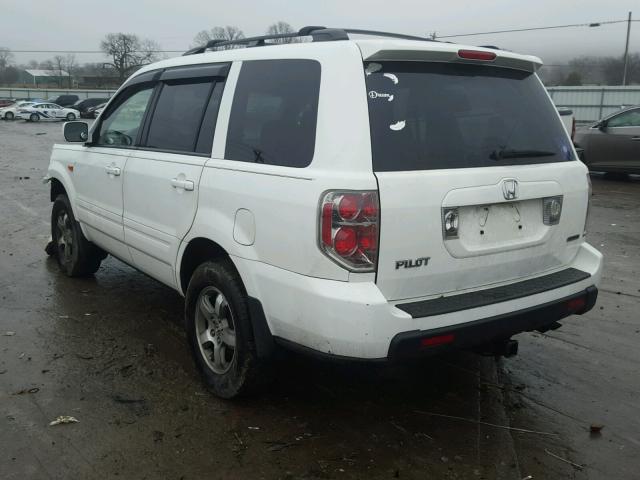 5FNYF18496B005383 - 2006 HONDA PILOT EX WHITE photo 3