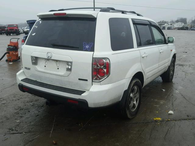 5FNYF18496B005383 - 2006 HONDA PILOT EX WHITE photo 4