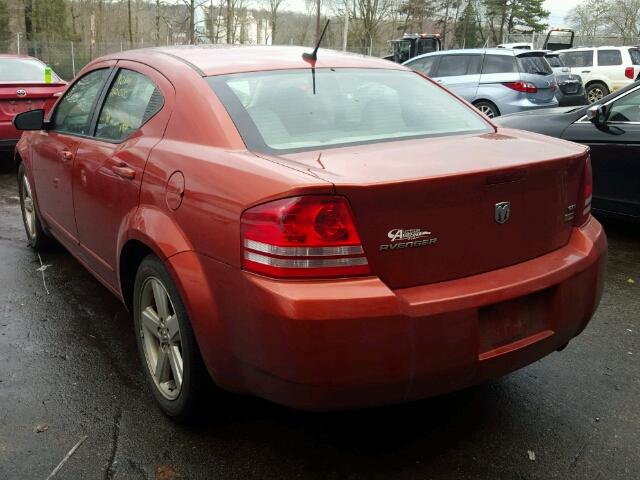 1B3LC56R18N598042 - 2008 DODGE AVENGER SX ORANGE photo 3